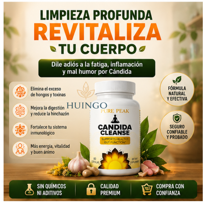CANDIDA CLEANSE ORIGINAL — Elimina el hongo que causa hinchazón, cansancio y antojos de dulce