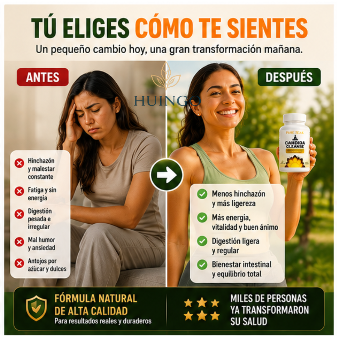 CANDIDA CLEANSE ORIGINAL — Elimina el hongo que causa hinchazón, cansancio y antojos de dulce