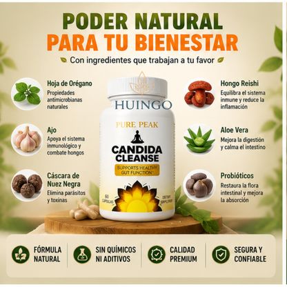 CANDIDA CLEANSE ORIGINAL — Elimina el hongo que causa hinchazón, cansancio y antojos de dulce