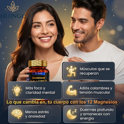 Magnesium Complex 12 en 1 | Energía, Descanso y Bienestar Diario