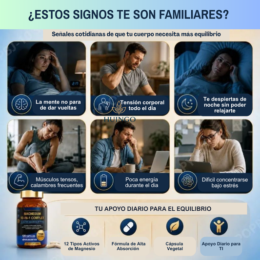 MAGNESIUM COMPLEX 12 EN 1 | Energía, Descanso, Adiós Ansiedad y Bienestar diario